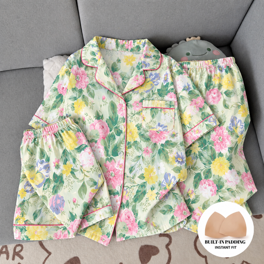 Garden Glow Padded 3 Piece Night Suit