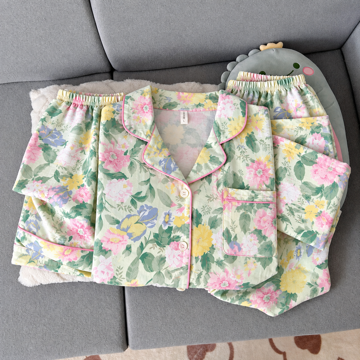 Garden Glow Padded 3 Piece Night Suit