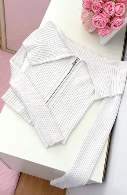 Monalisa Off Shoulder Top with Zipper