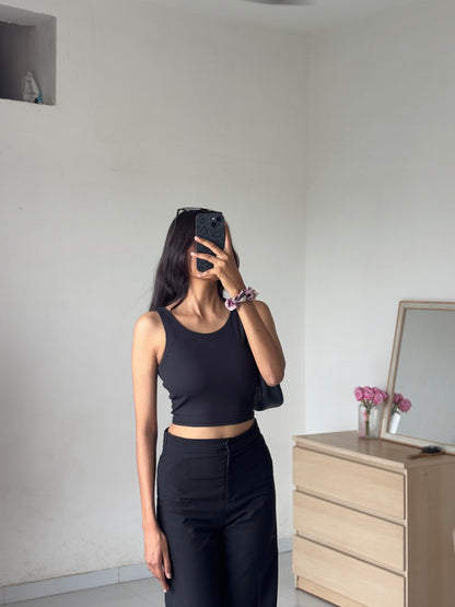 Black Double Layer Cami Top