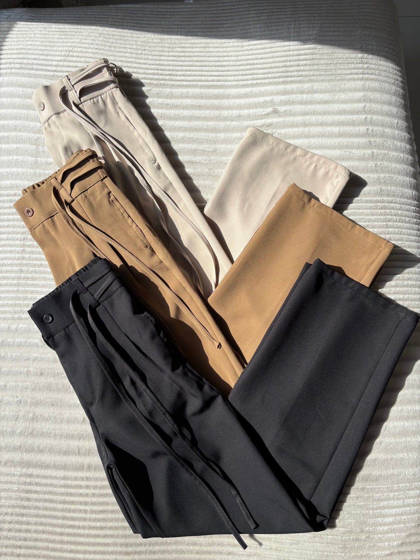 Pleated Wrap-Belt Trousers