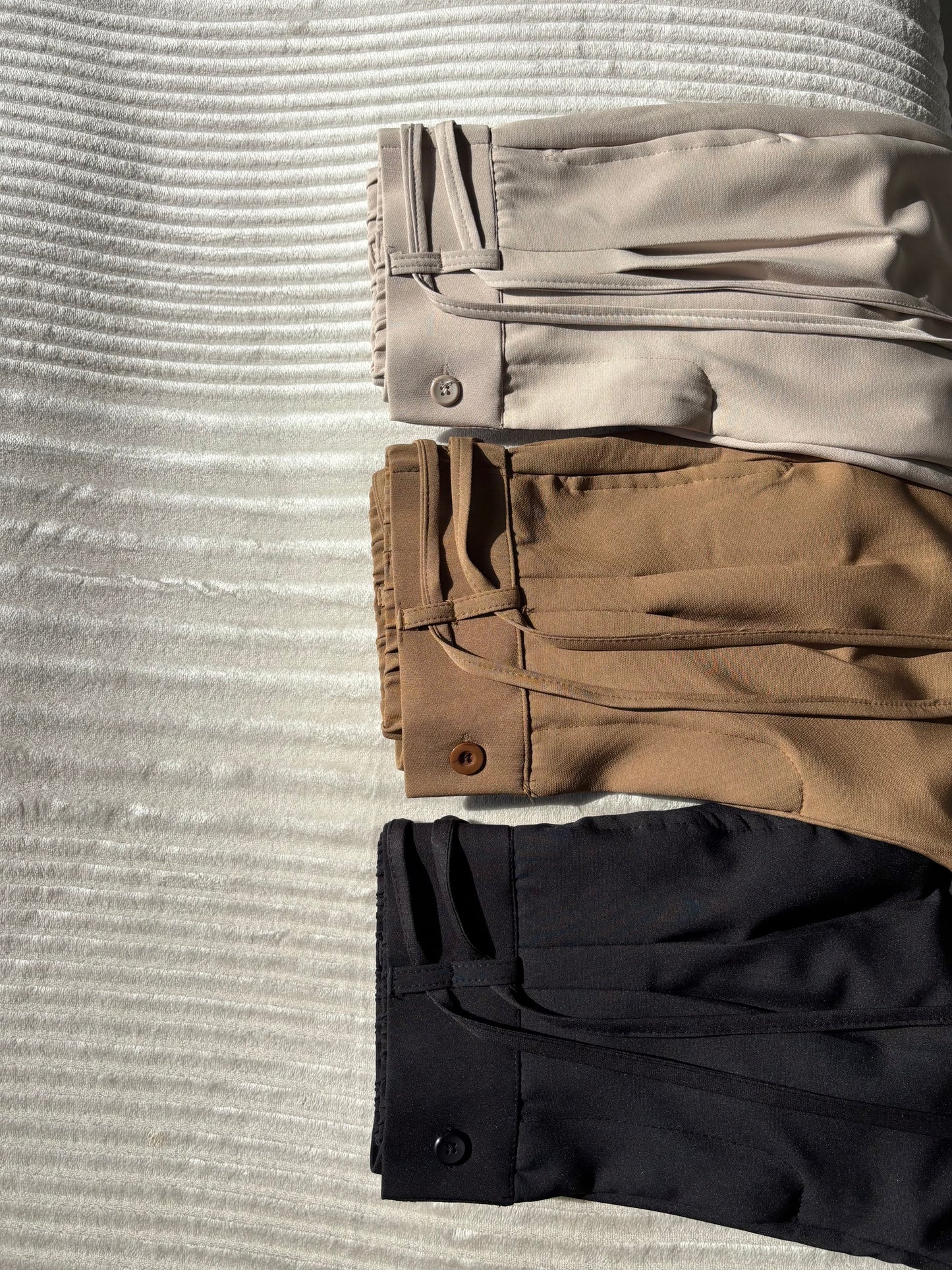 Pleated Wrap-Belt Trousers