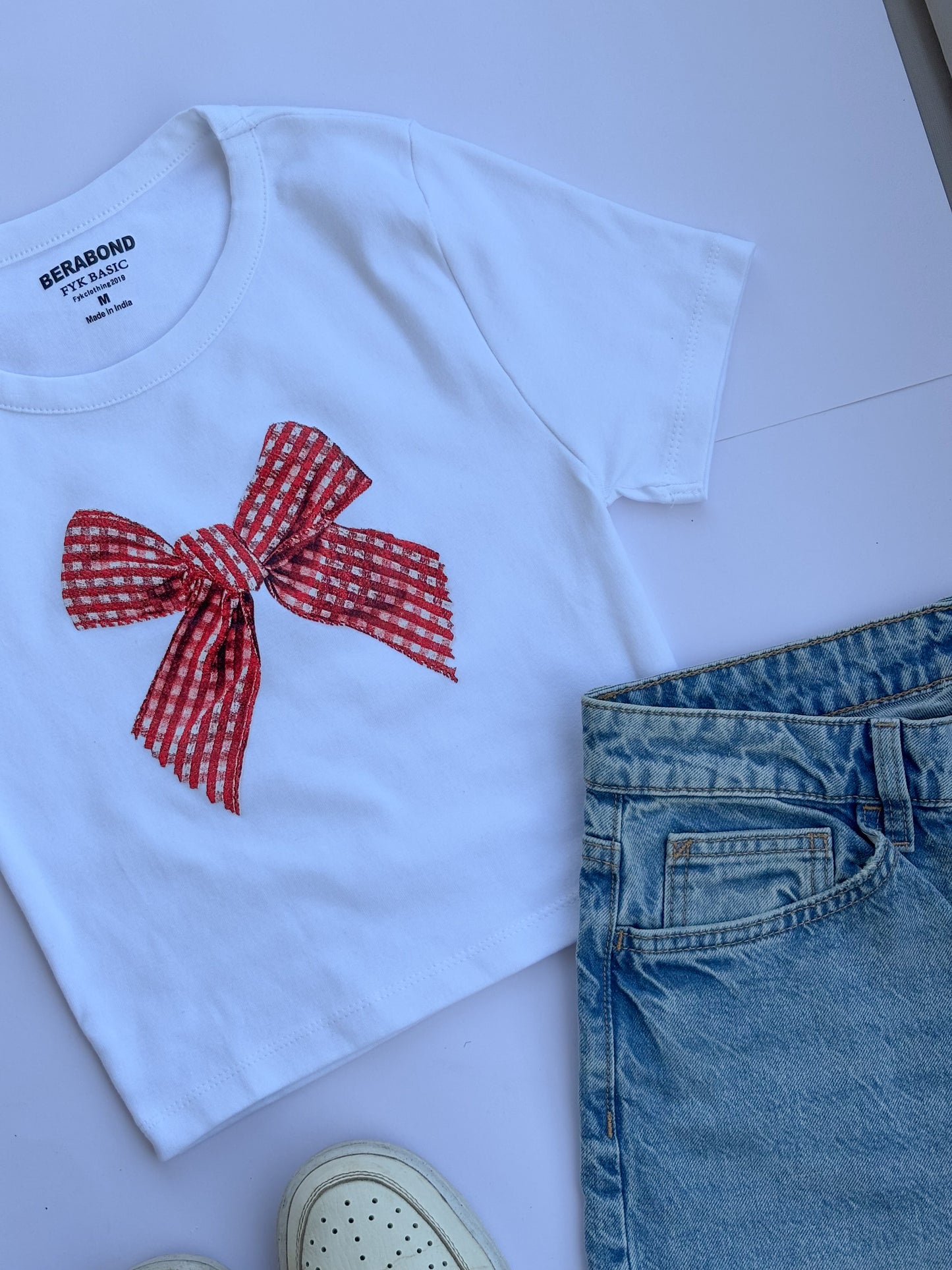 Gingham baby tee