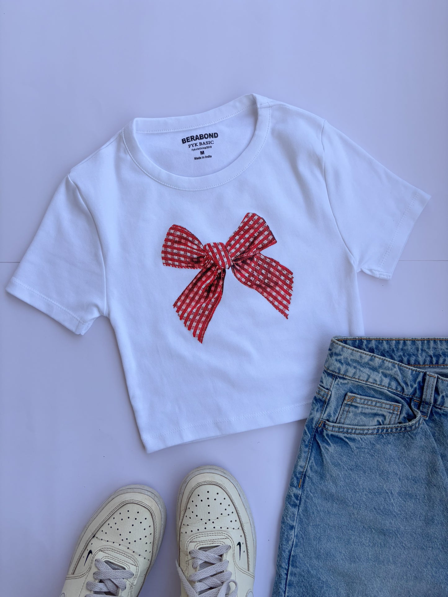Gingham baby tee