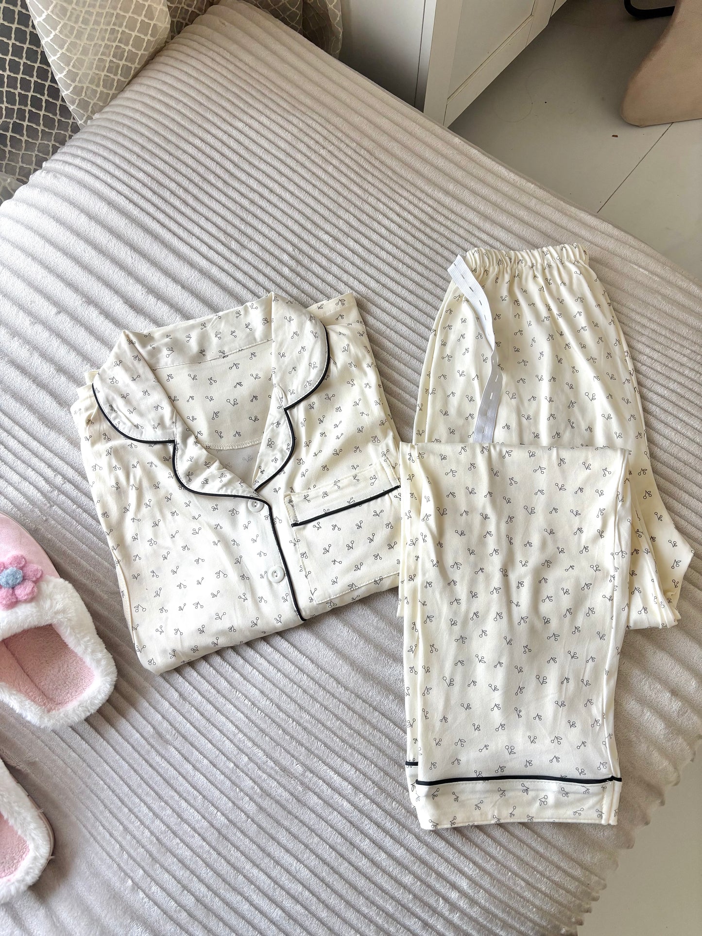 Tiny Cherry Padded Night Suit