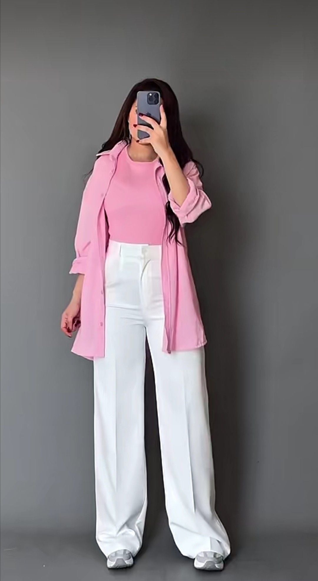 White Straight Fit Trouser