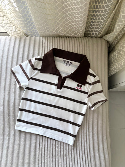 Polo Brown Crop Tee