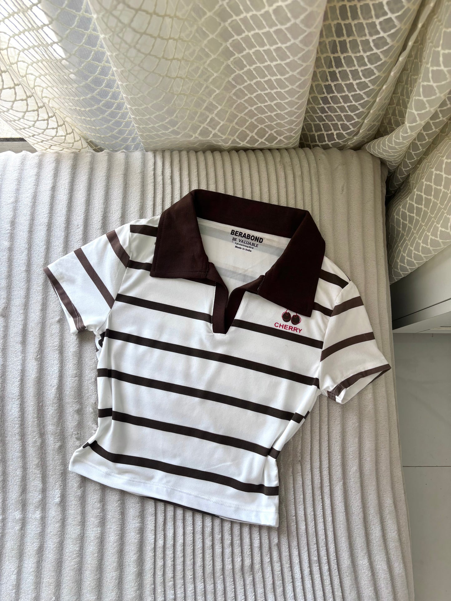 Polo Brown Crop Tee