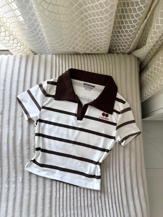 Polo Brown Crop Tee
