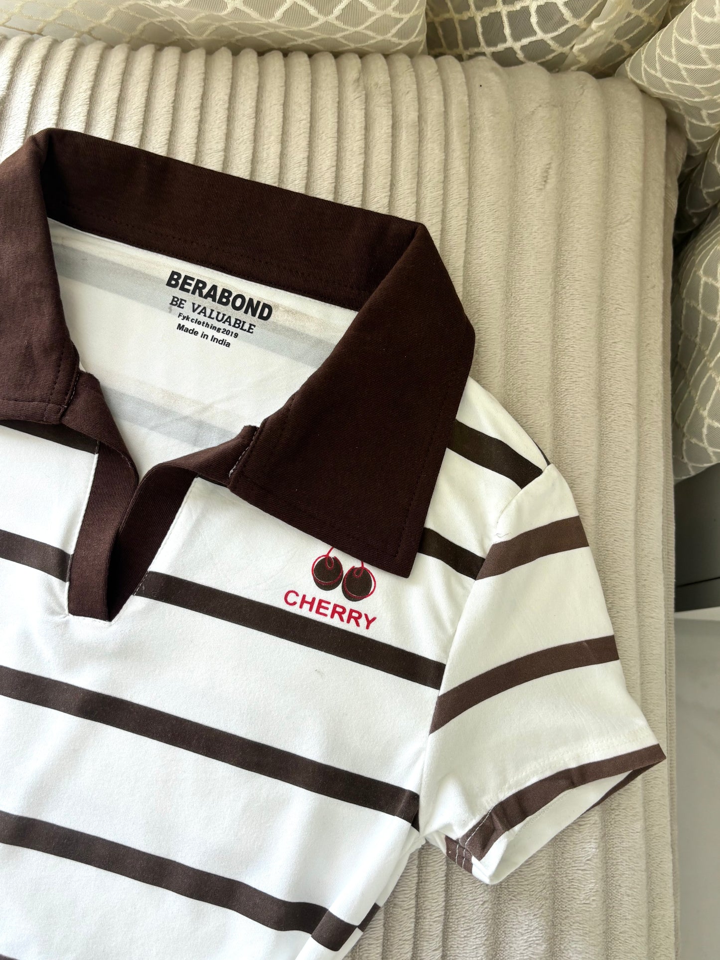 Polo Brown Crop Tee