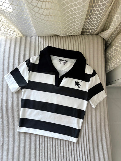Polo Black Crop Tee