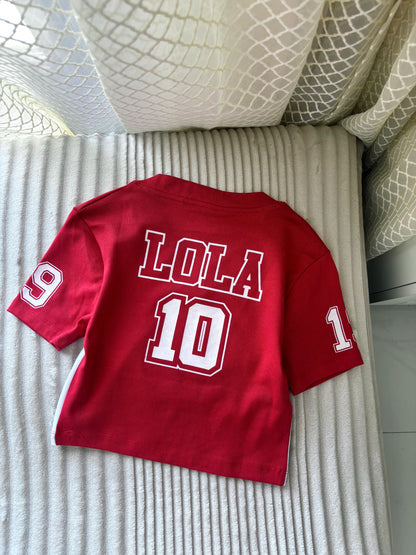 "Lola 10" Back Print Crop Tee