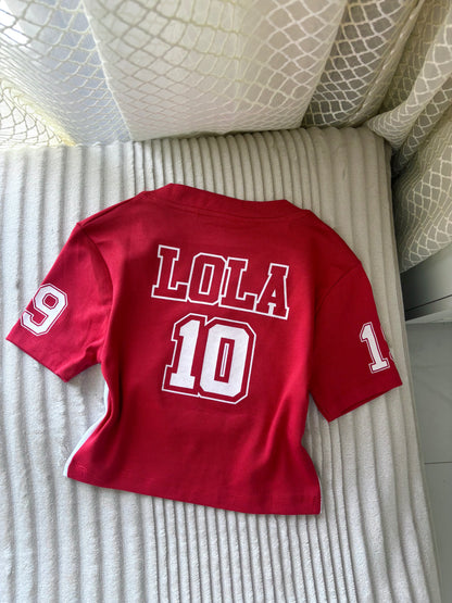 "Lola 10" Back Print Crop Tee