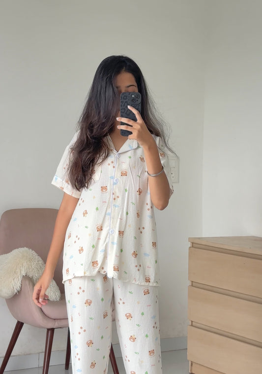 Brown Teddy Pj sets