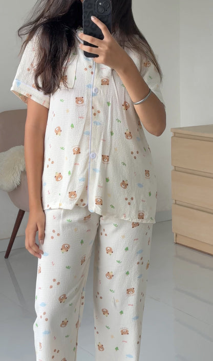 Brown Teddy Pj sets