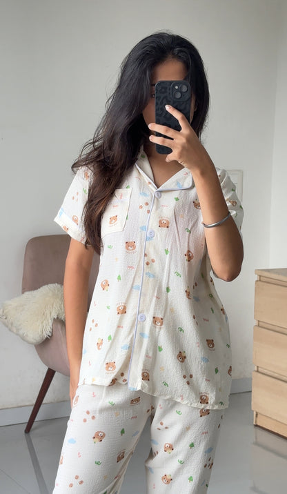 Brown Teddy Pj sets