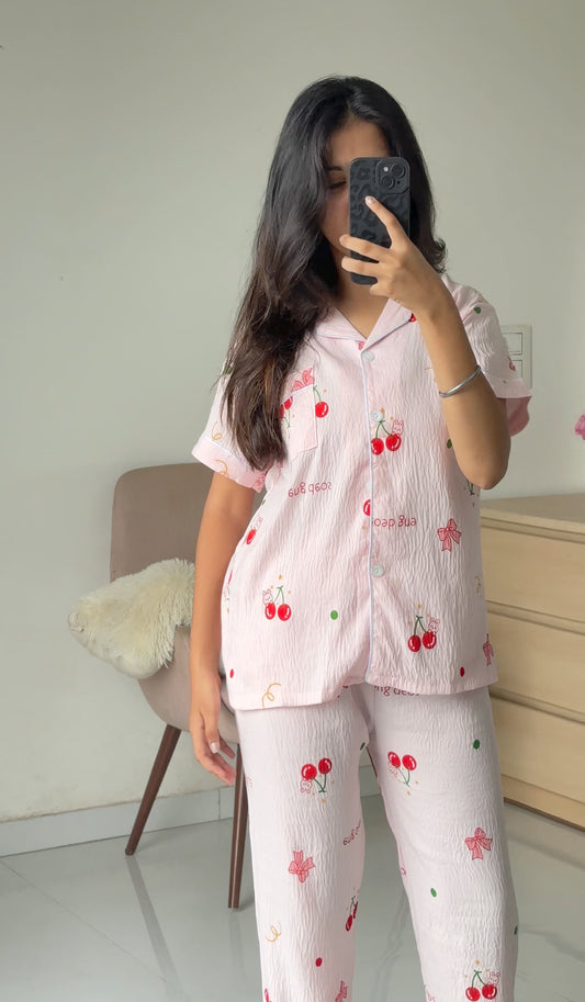 Cherry Bow Pj sets
