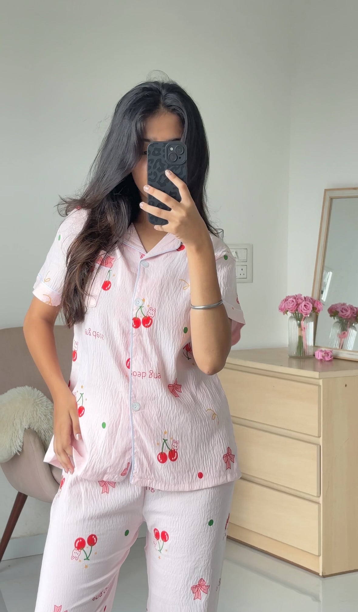 Cherry Bow Pj sets