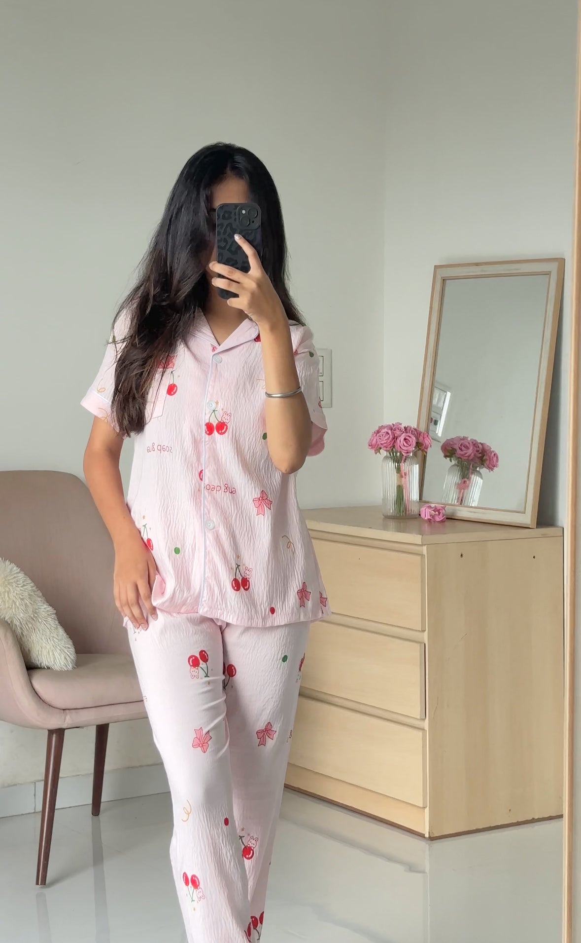 Cherry Bow Pj sets