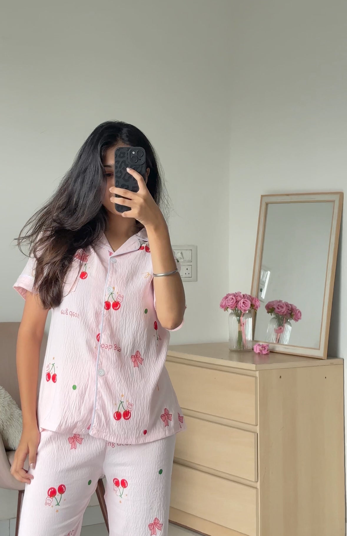 Cherry Bow Pj sets
