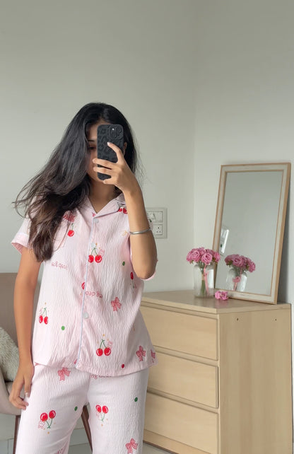 Cherry Bow Pj sets