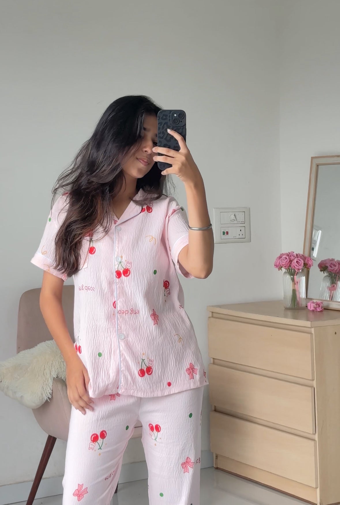 Cherry Bow Pj sets
