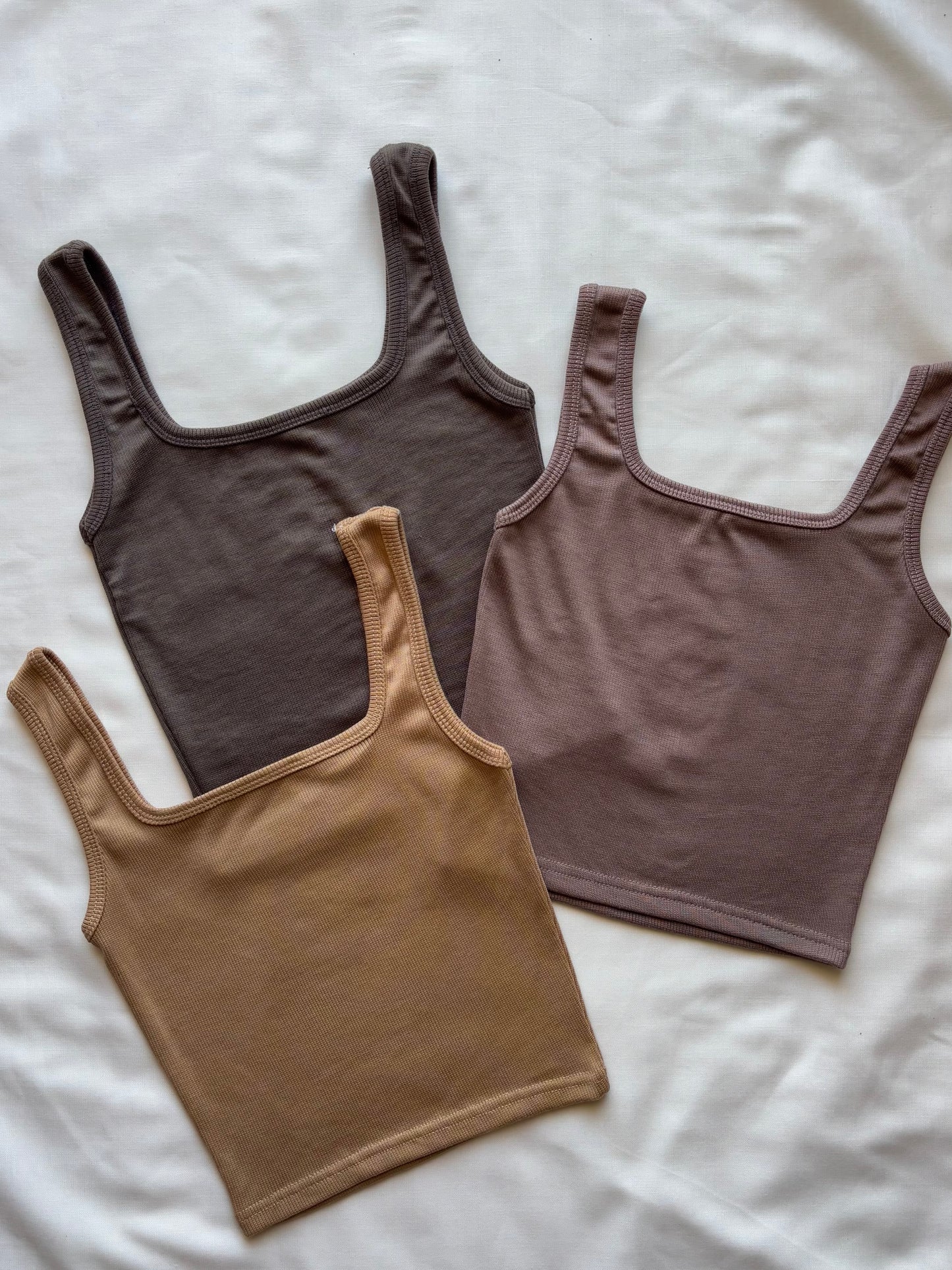 Set of 3 Square neck tank top