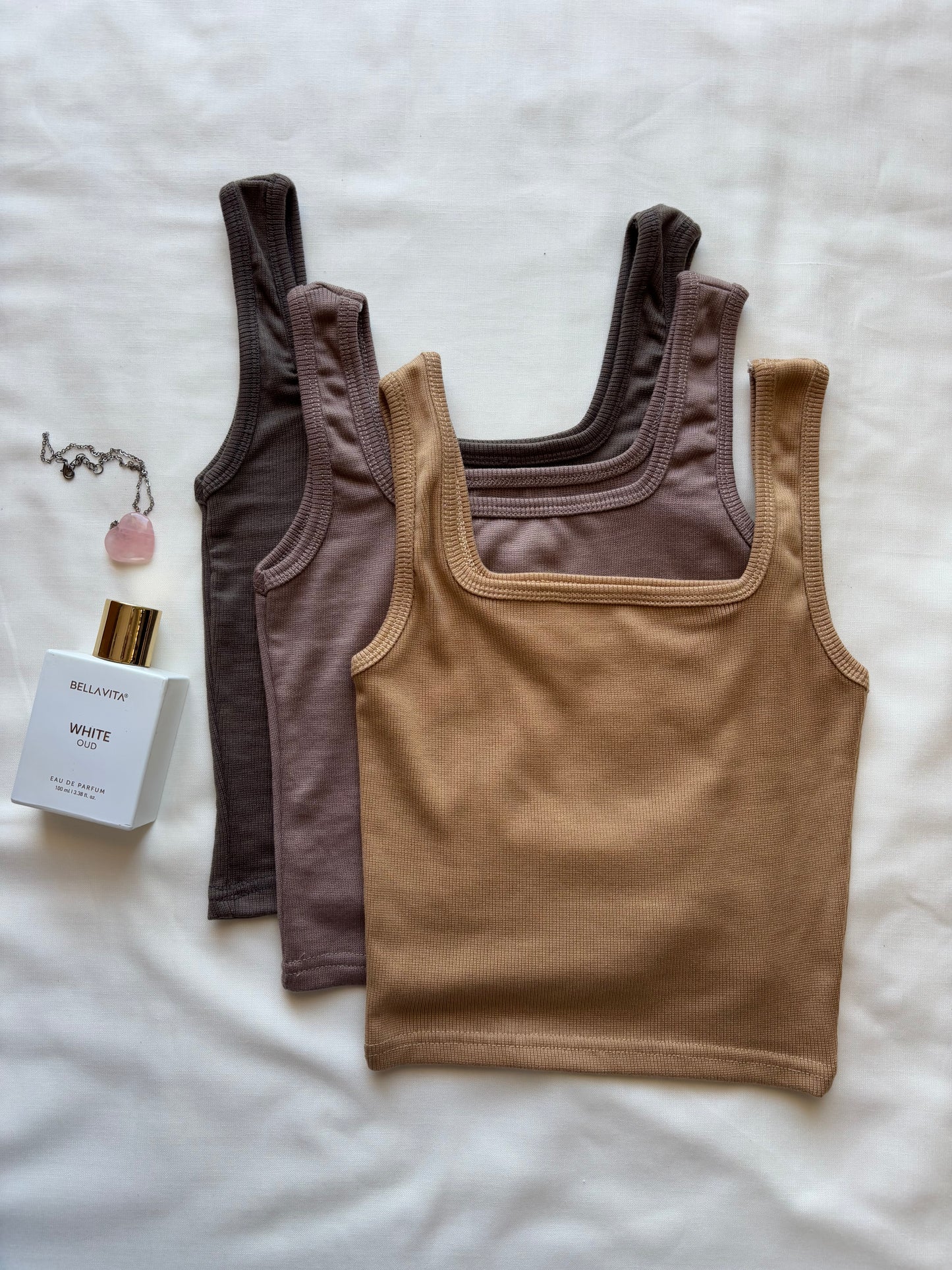 Set of 3 Square neck tank top