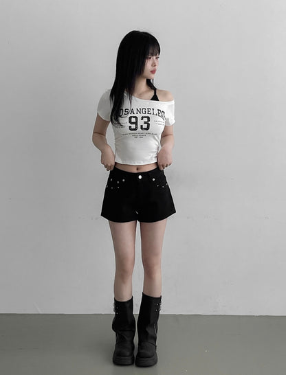 Los Angeles 93 One Shoulder Built-in Bra Tops