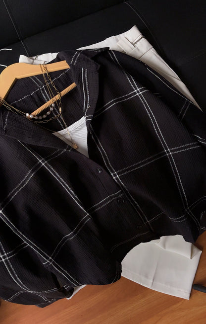 Black Checked Shirt