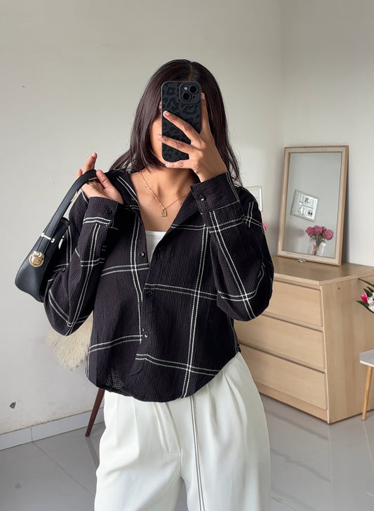 Black Checked Shirt