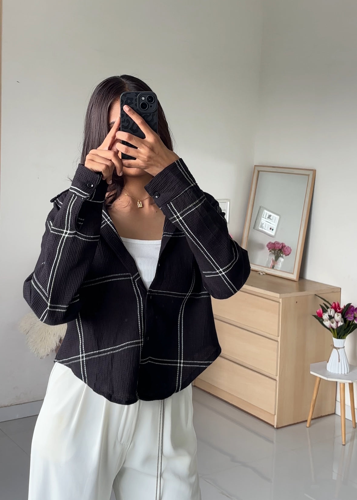 Black Checked Shirt