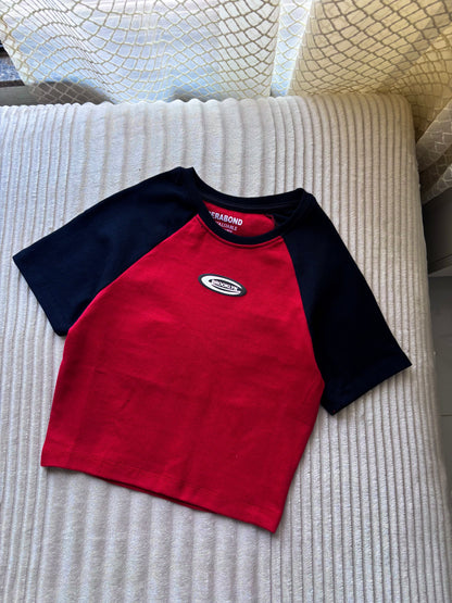 Red Brooklyn Retro Crop Tees