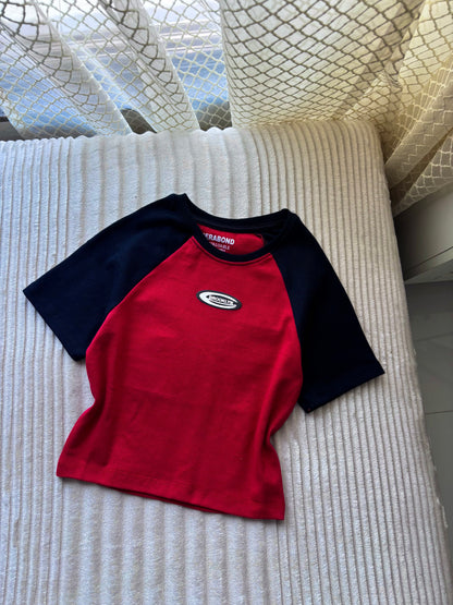 Red Brooklyn Retro Crop Tees
