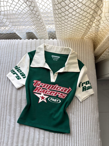 Tropical Racers Crop Tee