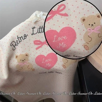Retro Love Teddy Built-in Bra tops