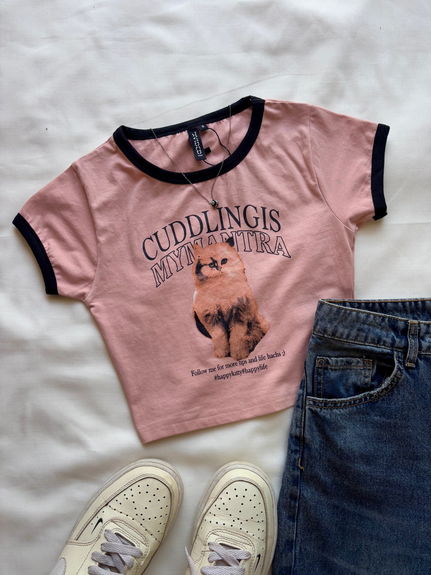 'Happy kitty' baby tee