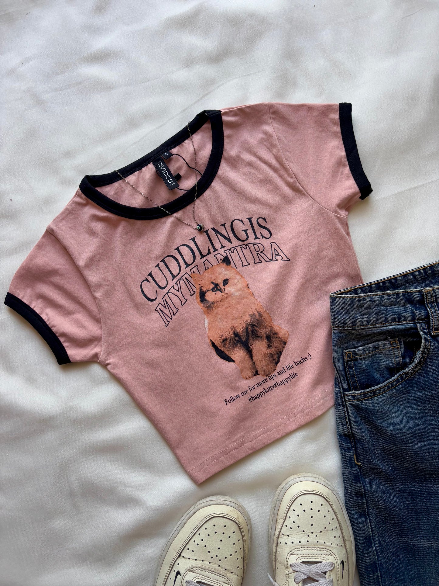 'Happy kitty' baby tee