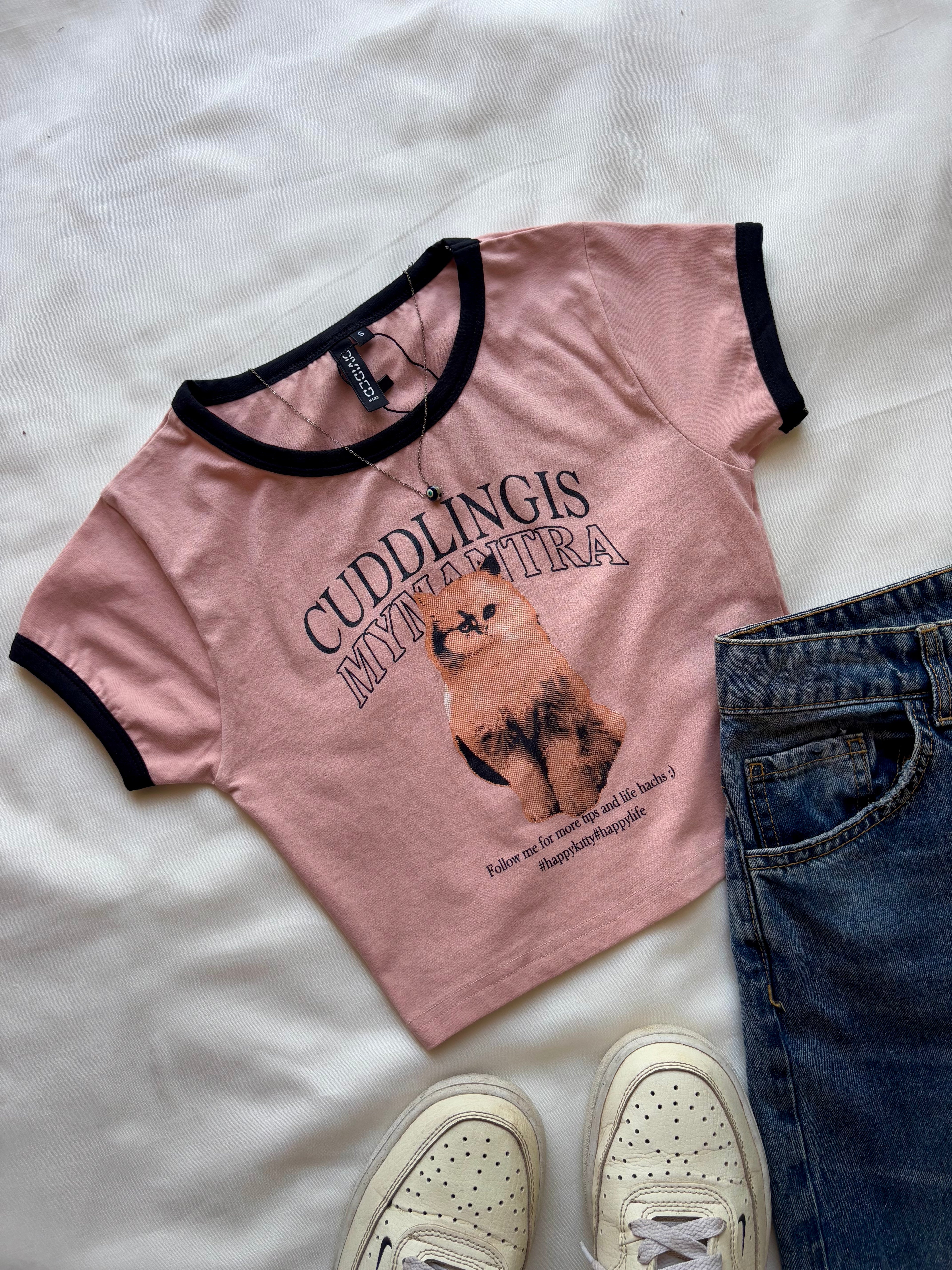 'Happy kitty' baby tee