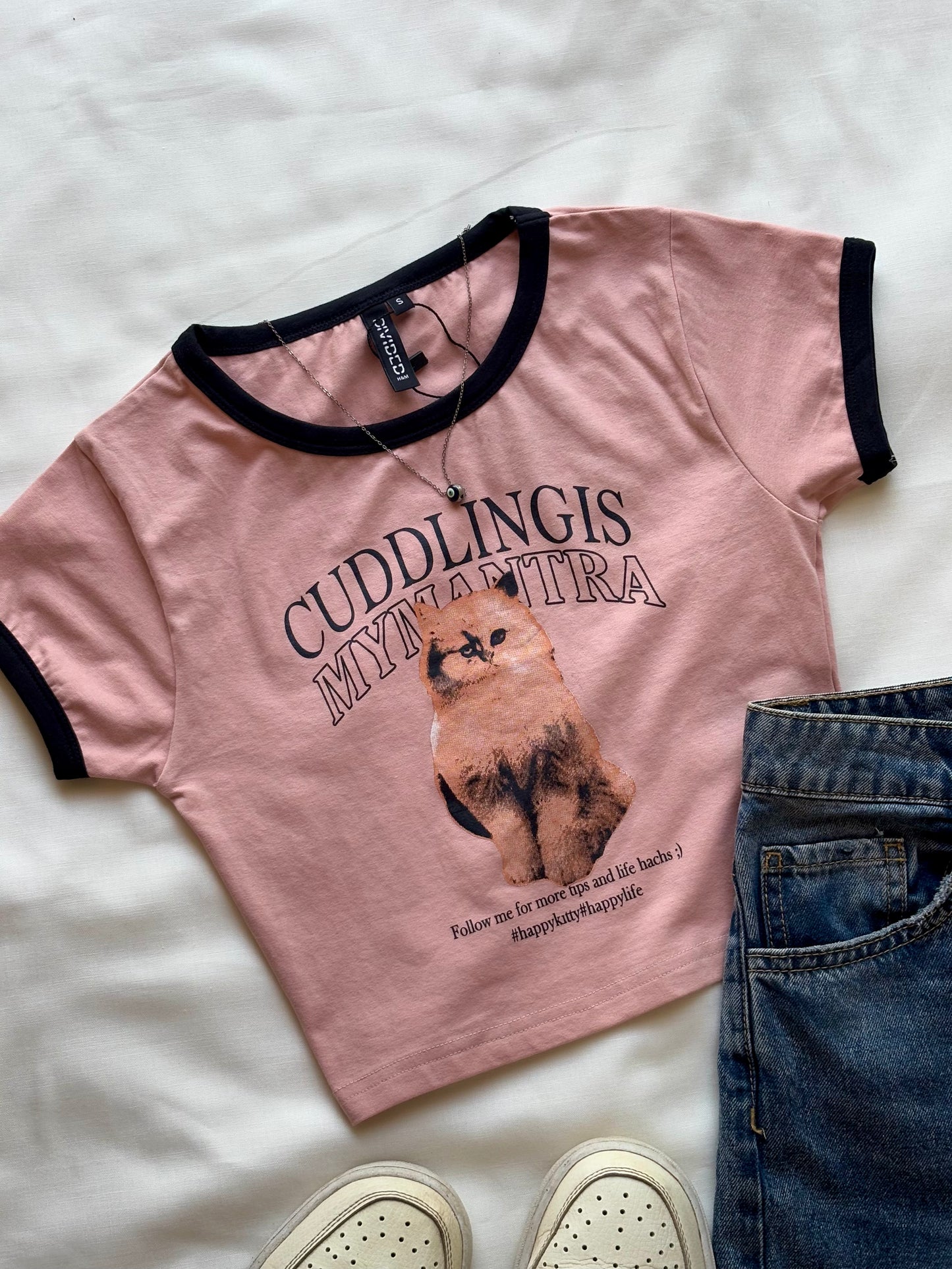 'Happy kitty' baby tee