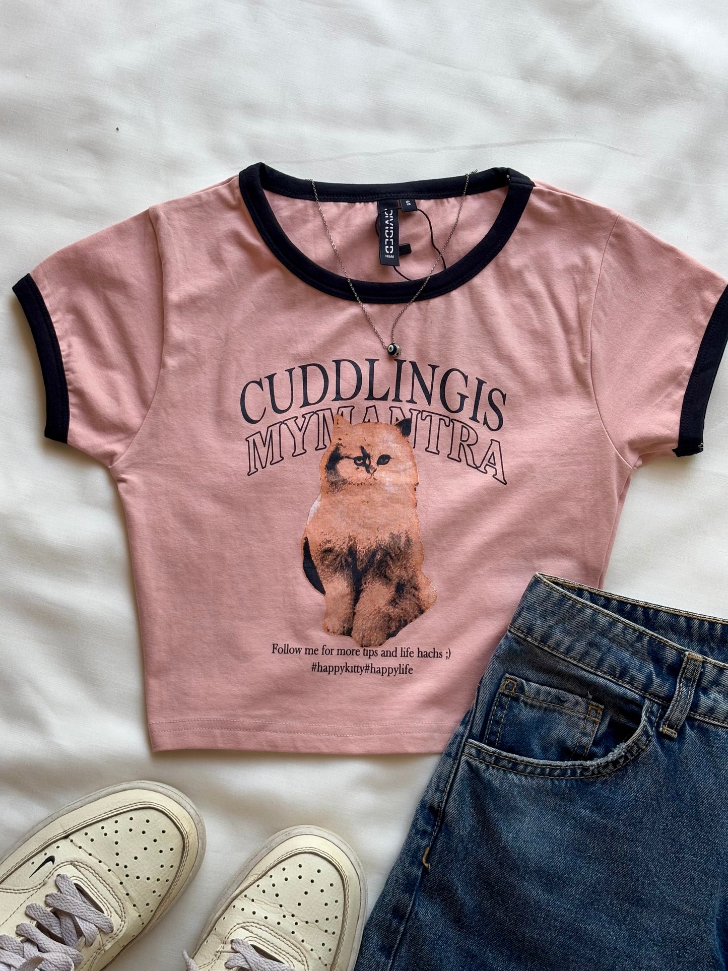 'Happy kitty' baby tee