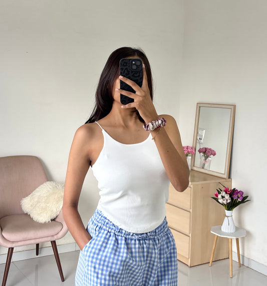 White Double Layer Tank Top