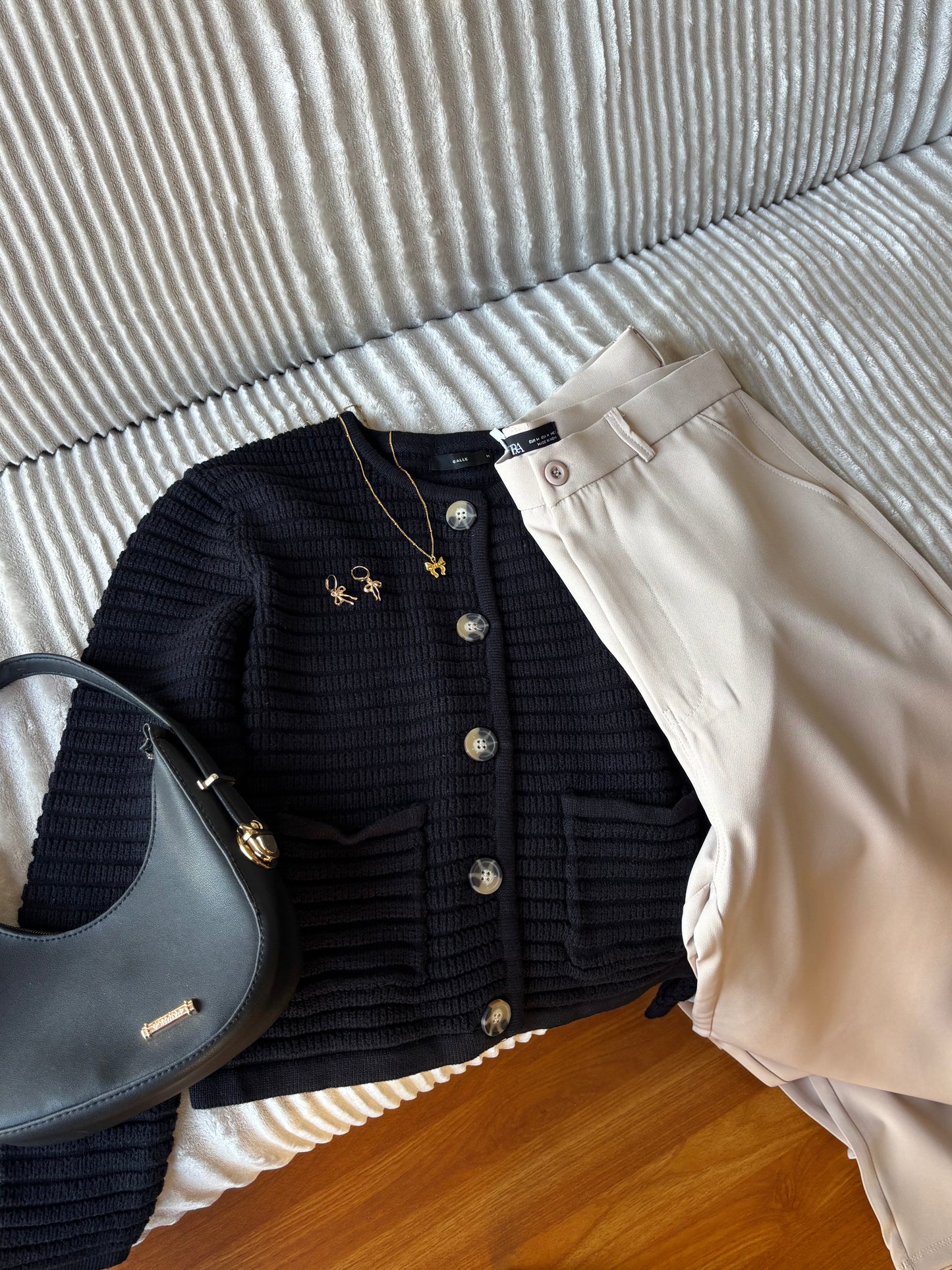 Black Button Cardigan