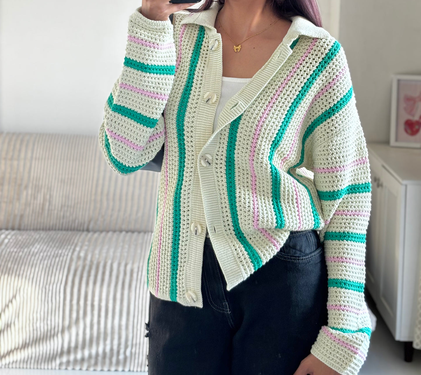 Pastel Button Down Cardigan