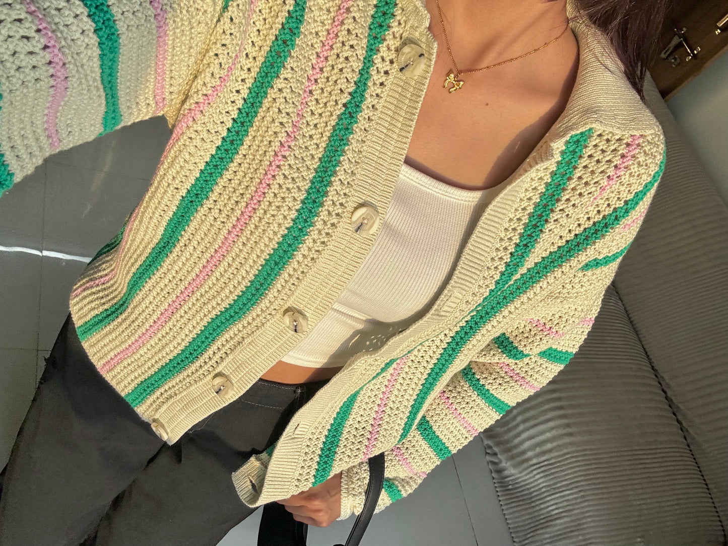 Pastel Button Down Cardigan