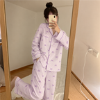 Lavender Bowtiful Striped Full Sleeve Pj set