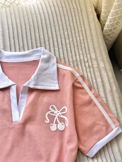 Cherry polo tees