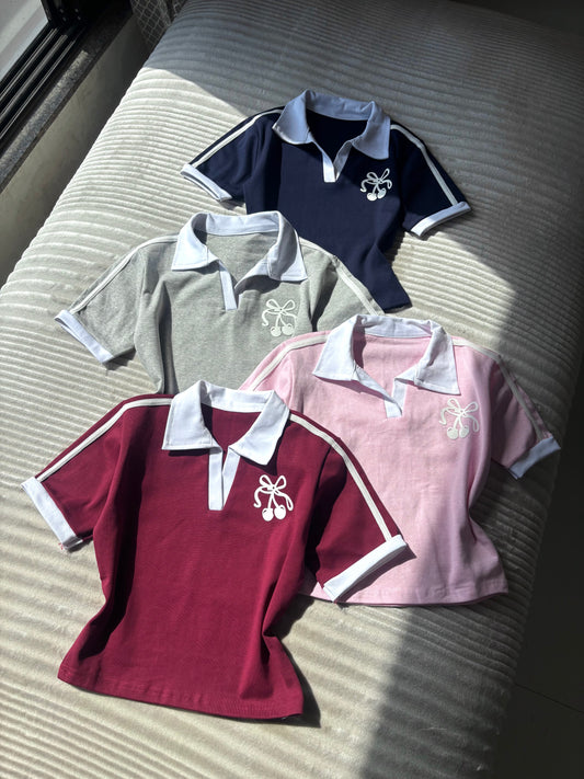 Cherry polo tees