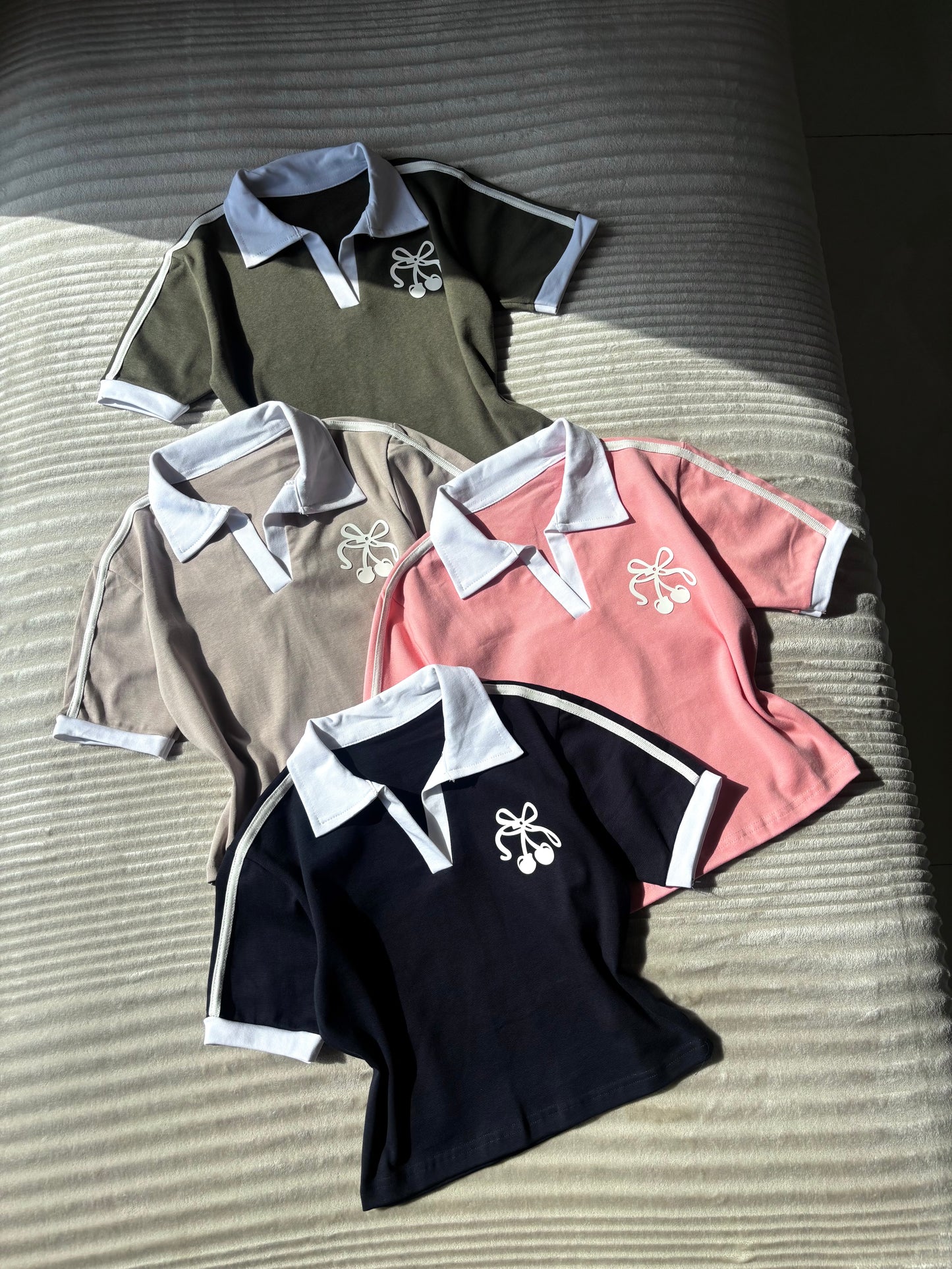 Cherry polo tees