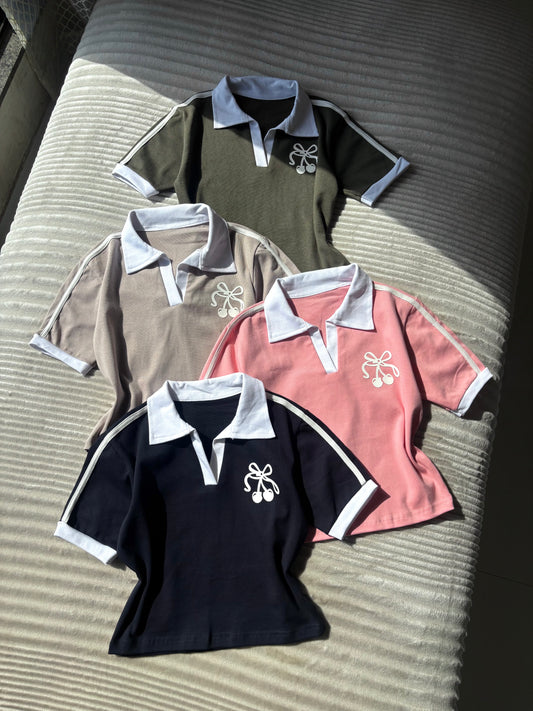Cherry polo tees